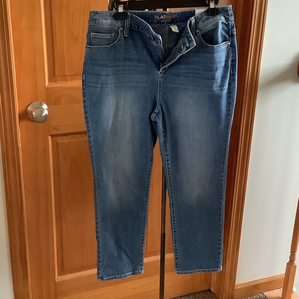 Chico’s platinum crop jeans size 1 NWT